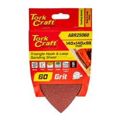 Sanding Triangle 60 Grit 140 X 140 X 98mm 5/pack W/h Hook And Loop