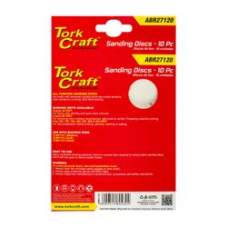 Sanding Disc 125mm No Hole 120 Grit 10/pack Hook And Loop