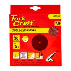 Fibre Disc 180mm 36 Grit 5/pack