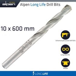 Masonry Drill Bit Long Life 10 X 600mm Pouch