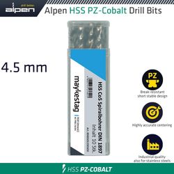 ALPEN Cobalt Drill Short Bulk 4.50mm