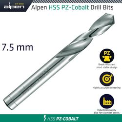 ALPEN Cobalt Drill Short Bulk 7.50mm