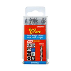 Precision-max Step Point 4.5mm Hss Drill 10 Pack