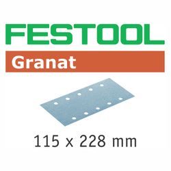 FESTOOL Granat STF 115x228 P180 Abrasive Sheets 100 Pack