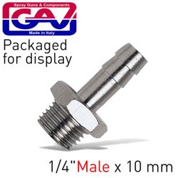 Hose Adaptor 1/4'm X 10mm Packaged