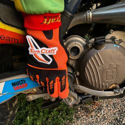 Limited Edit. Small Racing Glove Orange Syn. Leather