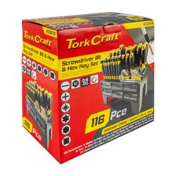 116pc Screwdriver Bit Set & Hex Key Set