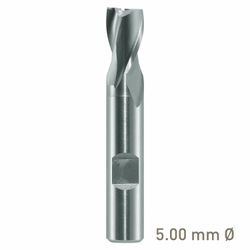MAYKESTAG HSS-Co8 Slot End Mill 5mm Short Series 2 Flute Centre Cutting DIN 327 D