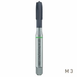Hssco Machine Tap M 3 Din 371 B S/p. Green Ring Alunit