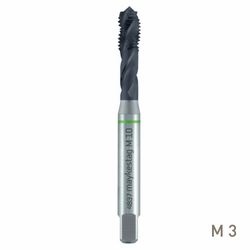 Hssco Machine Tap M 3 Din 371 C S/f Green Ring Alunit