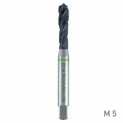 Hssco Machine Tap M 5 Din 371 C S/f Green Ring Alunit
