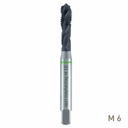 Hssco Machine Tap M 6 Din 371 C S/f Green Ring Alunit