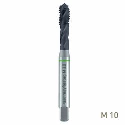 Hssco Machine Tap M 10 Din 371 C S/f Green Ring Alunit
