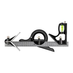 Combination Square & Protractor 3pc Set