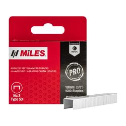 Galv Staples 22g Jt21 10mm X 1000pcs MILES No3