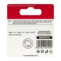 Galv Staples 22g Jt21 8mm X 1000pcs MILES No3