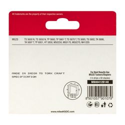 Galv Staples 18g T50 12mm X 1250pcs MILES No4