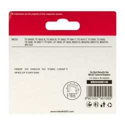 Galv Staples 18g T50 8mm X 1250pcs MILES No4