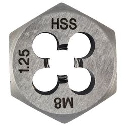 Die Hss Hex 8x1.25mm 1'1/case