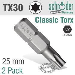 Torx Tx30 Classic Bit 25mm 2cd