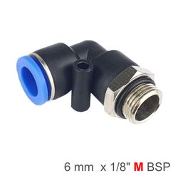 Elbow W/o-ring 6mm-1/8 M Pu Hose Fitting