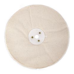 White Buff/mop Unstitched 200 X 50 Ply X 1/2' Hole