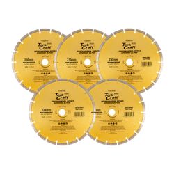 Diamond Blade Segmented 230mm Professional Bulk 5 Pack