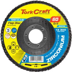 Flap Disc Zirconium 115mm 60grit Angled