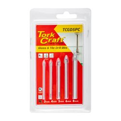 Glass & Tile Drill Bit Set 5 Pce 3/4/5/6/8