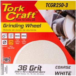 Grinding Wheel 250 X 40 X 50.8mm Bore Coarse 36g White
