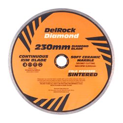 Diamond Blade 230mm Cont. Rim DELROCK