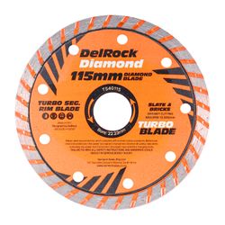 Diamond Blade 115mm Turbo DELROCK
