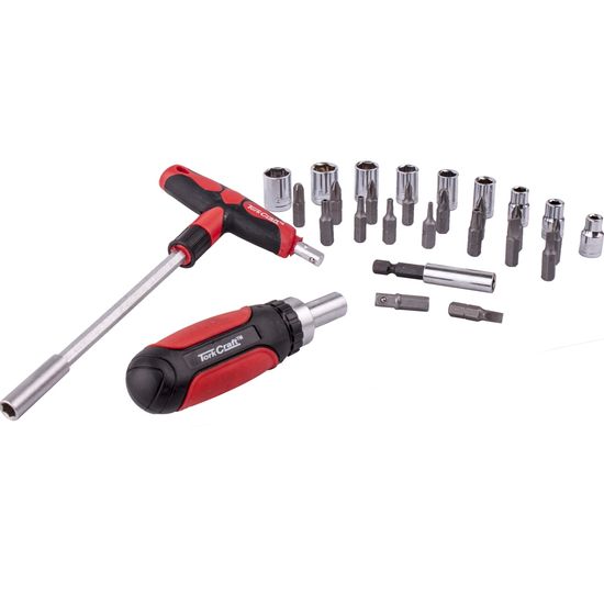 29pc Ratcheting Screwdriver & T-handle Tool Set