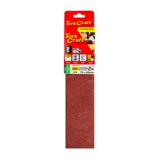 Sanding Belt 75 X 610mm 100grit 2/pack