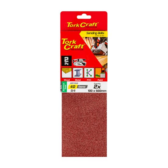 Sanding Belt 100 X 560mm 40grit 2/pack