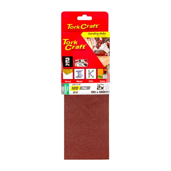 Sanding Belt 100 X 560mm 120grit 2/pack