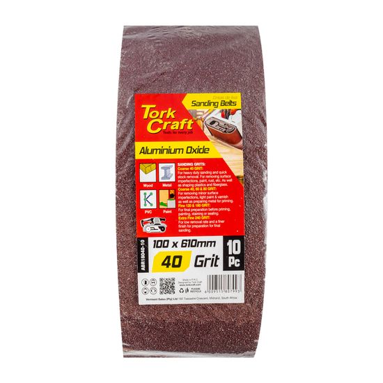 Sanding Belt 100 X 610mm 40 Grit 10/pack