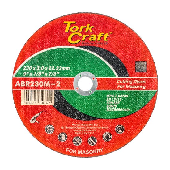 Cutting Disc Masonry 230 X 3.0 X 22.22mm