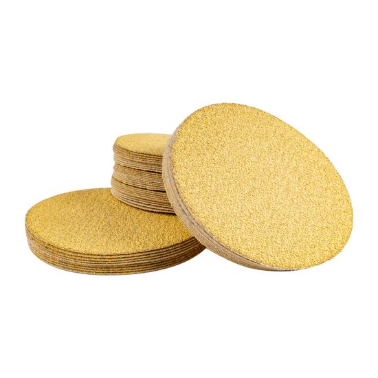 Gold Disc (50 Pieces) 80 Grit 125mm Without Hole Hook And Loop