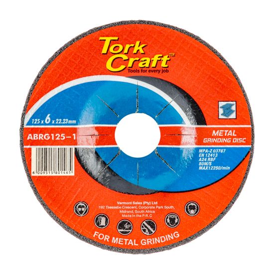 Grinding Disc For Steel 125 X 6.0 X 22.22mm