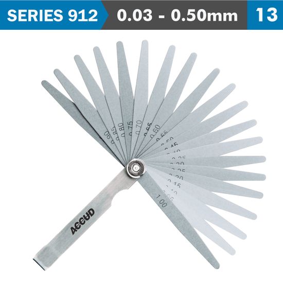 Feeler Gauge 100mm 0.03 - 0.50mm 13 Leaves Din2275