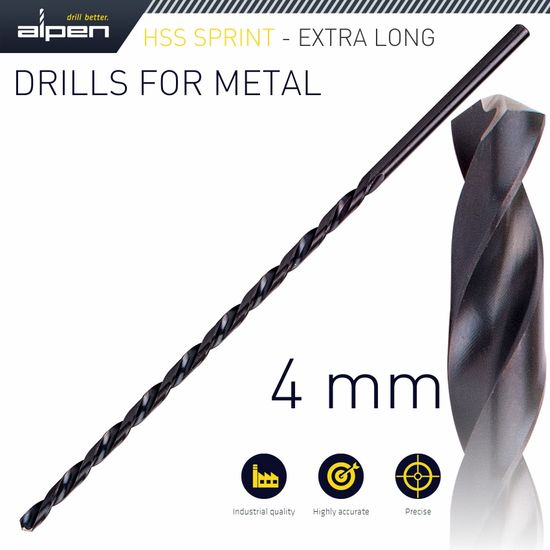 ALPEN Hss Super Drill Bit 4mm 175 X 120