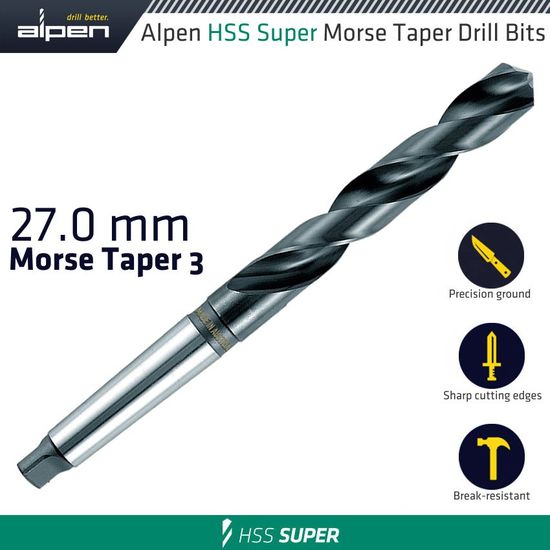 Hss Super 27mm Morse Taper 3 Shank