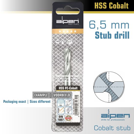 Cobalt Drill Bit Short Pouch 6.5mm