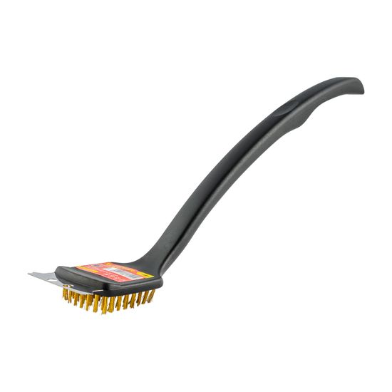 Braai Bbq Brass Wire Brush 450mm Handle 18' Tcw