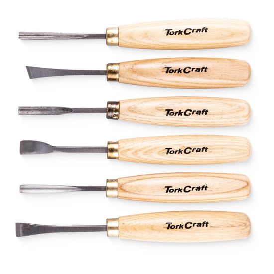 Chisel Set Wood Carving 6 Piece Wooden Box