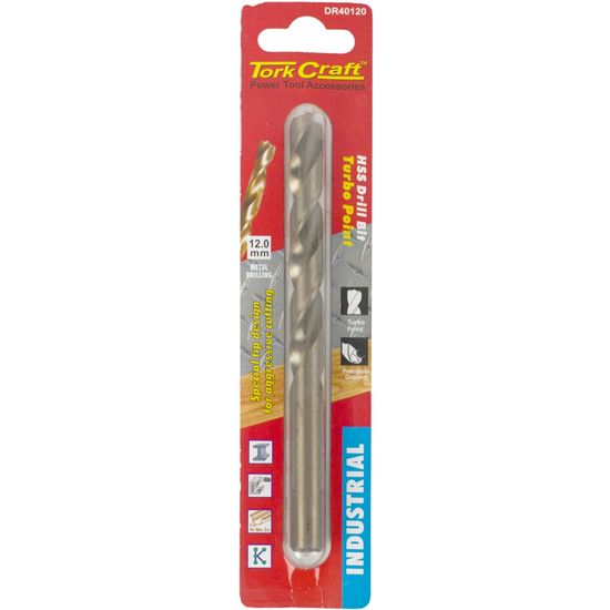 Drill Bit Hss Turbo Point 12.0mm 1/card