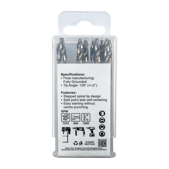 Precision-max Step Point 4.8mm Hss Drill 10 Pack