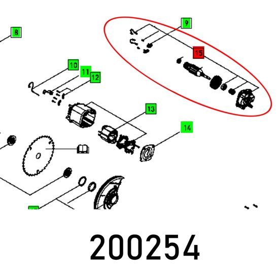 FESTOOL Armature KS 60 E 230V Spare Part