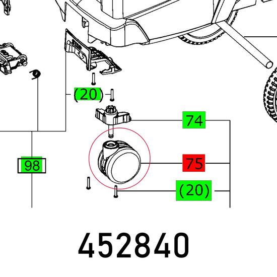 FESTOOL Roller CT D100 Dust Extractor Spare Part